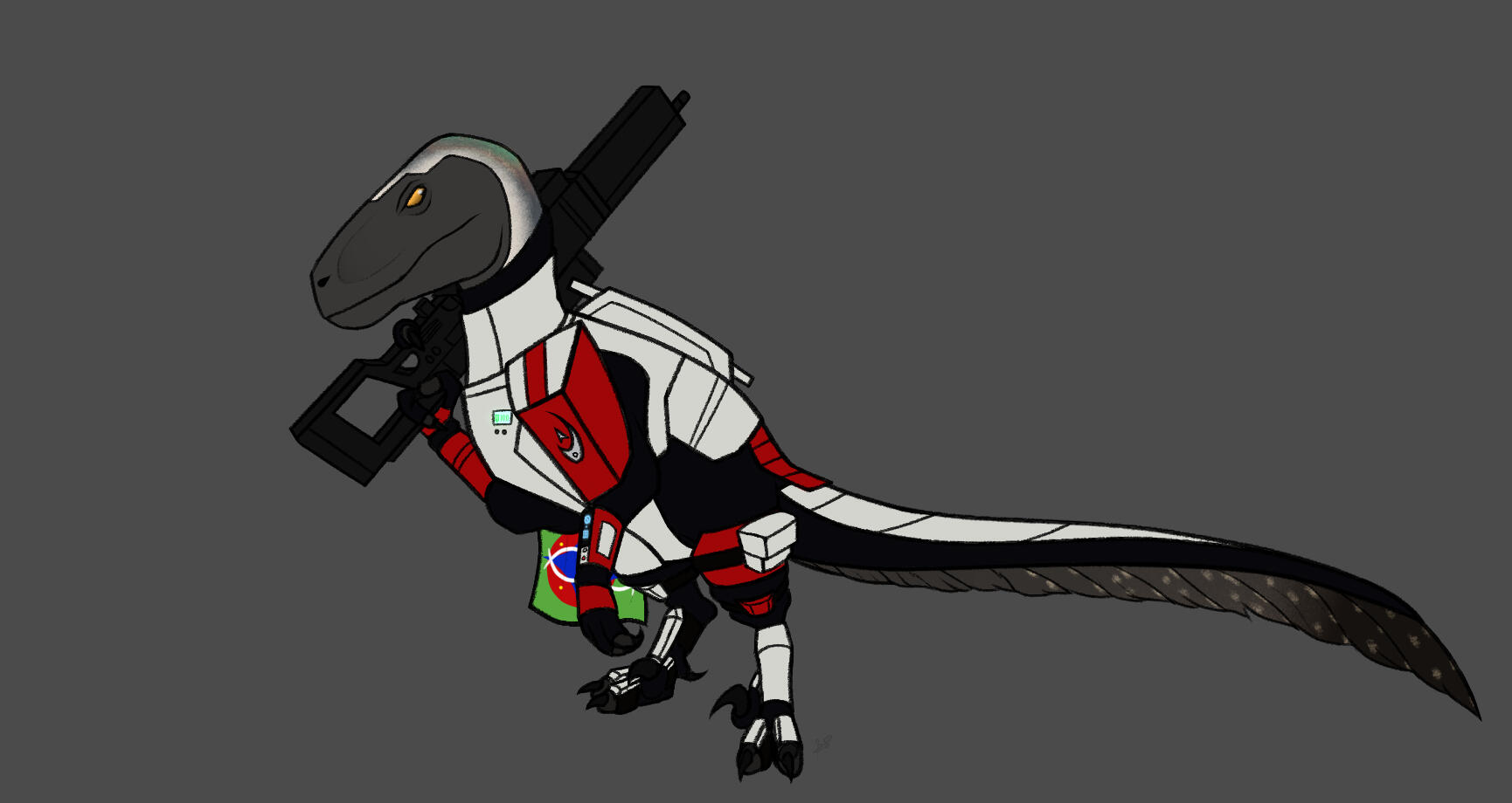 Futuristic Raptor Soldier
